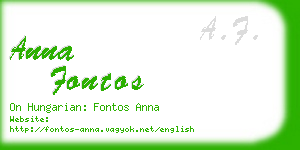 anna fontos business card